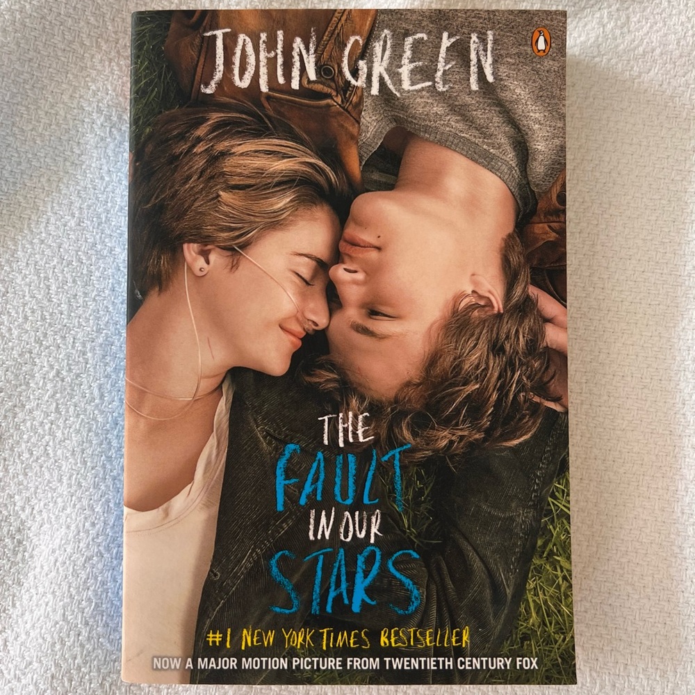 Paperback copy of “The Fault in Our Stars” by John Green